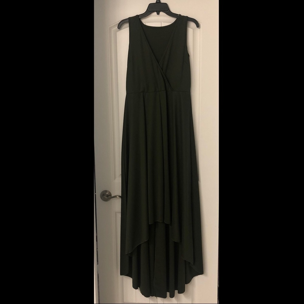 Green High-Low Dress